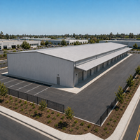 Estructura de Acero Prefabricada para Almacenes, Estructura de Portal, Cumple con AISC, Taller Metálico, Almacén, Garaje, Kit de Construcción para Logística