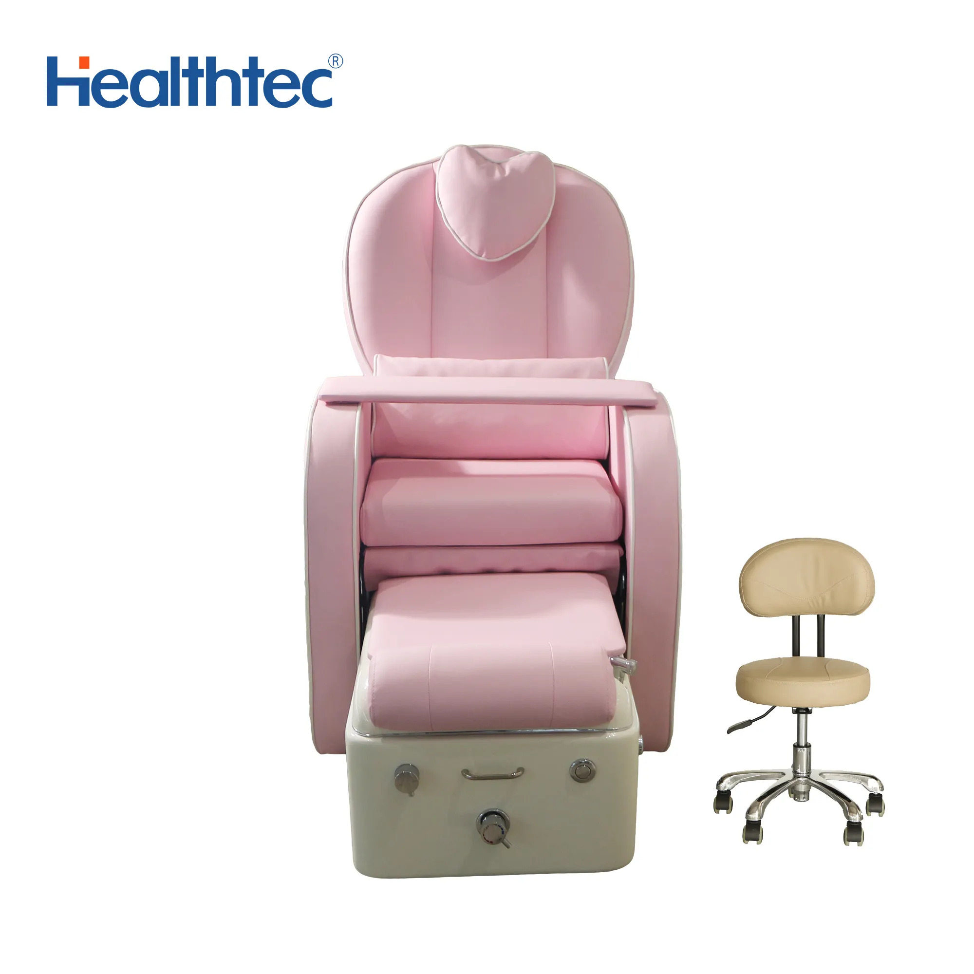 Plumbing Free Salon Pedicure Spa Chair Ceramic Bowl Portable Pedicure Chair 2 Ctns/set Machine-hand Optional CE PU