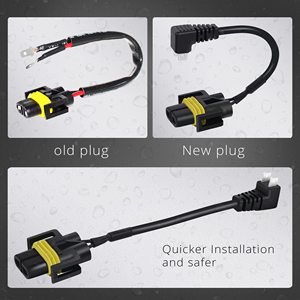 Xe LED bóng đèn cơ sở h8b h9b h11b ổ cắm Nữ adapter dây nịt dây điện cho H11 bóng đèn để h11b - Product Image 4