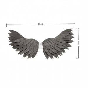 Ailes d'<span class=keywords><strong>ange</strong></span> en plumes faites à la main, accessoire pour arrangement floral, cadeau romantique 520, accessoire de décoration pour fête, vacances, photos - Product Image 1