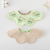 Bavoir en coton style Ky pour bébé, double face, adapté aux nourrissons et aux tout-petits (1-3 ans), bavoir d'alimentation absorbant la bave