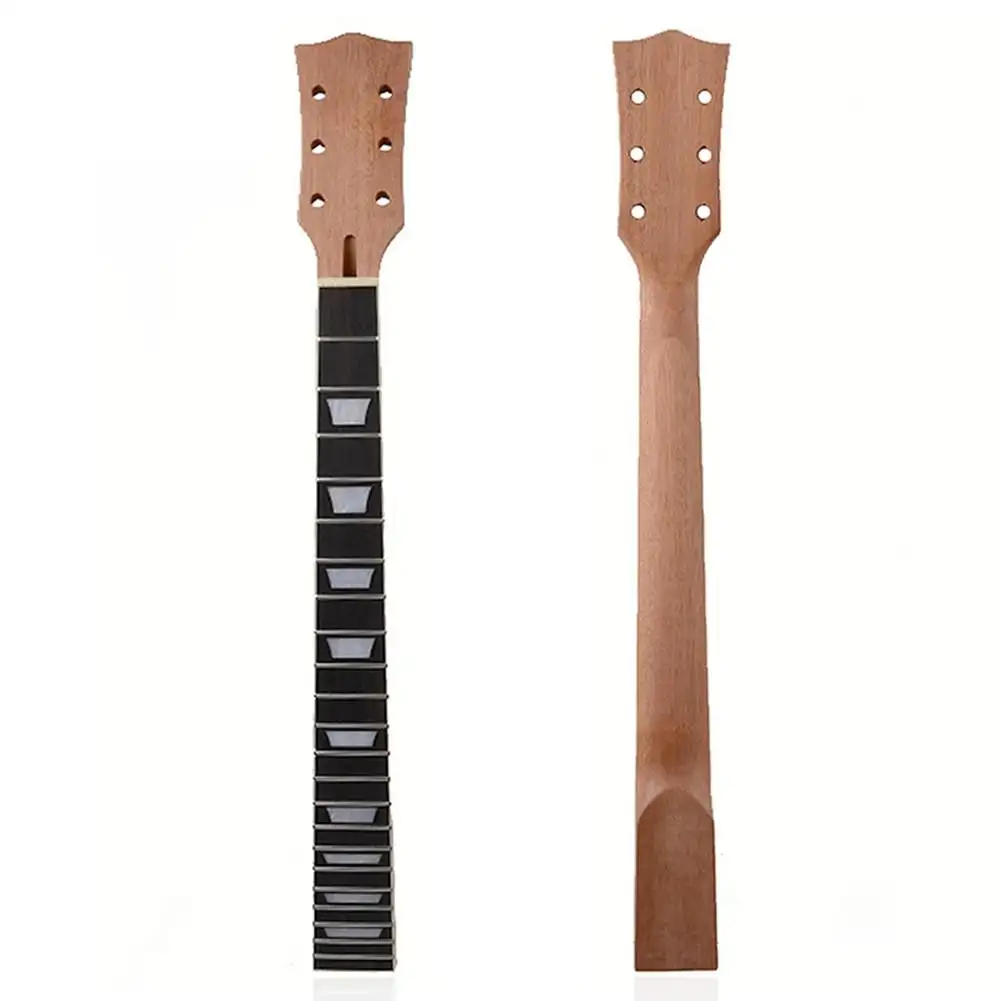 Pegangan Gitar Papan Jari Kayu Mahoni, Leher Gitar 22-Fret untuk Gibson Les Paul Lp