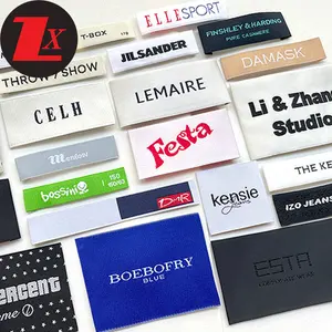 Custom Woven Label Clothing Labels Brand Name Woven Garment Labels Tags For Clothing
