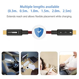 Cable <span class=keywords><strong>de</strong></span> Datos Justlink USB4 <span class=keywords><strong>de</strong></span> 240W y 40Gbps, USB-C a Tipo C, Transmisión <span class=keywords><strong>de</strong></span> Video 8K a 60Hz, Carga Rápida, Compatible con Thunderbolt 5/4 - Product Image 4