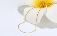 Chaîne en or 18 carats AU750 classique de haute qualité, 0,6 mm, or blanc, rose, jaune, bijoux fins tendance pour femmes