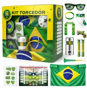 Set de Animación para la Copa <span class=keywords><strong>Mundial</strong></span> 2026, 12 en 1, con <span class=keywords><strong>Horario</strong></span> de <span class=keywords><strong>Partidos</strong></span> 2026, Bandera, Bufanda, Gafas, Pegatinas de Tatuajes para EE. UU., Canadá y México - Product Image 2