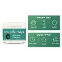 Poudre de Spiruline Naturelle Haute Pureté Protéines Complexe B Fer Bêta-Carotène Soutien Énergétique et d'Endurance OEM Vrac pour Complément Alimentaire