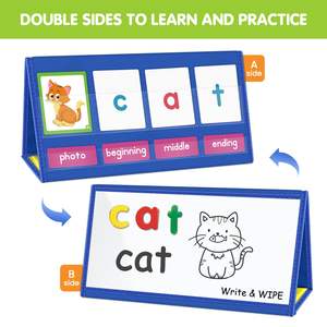 Kit <span class=keywords><strong>de</strong></span> tableaux magnétiques effaçables pour l'apprentissage des mots, tableau <span class=keywords><strong>de</strong></span> poche <span class=keywords><strong>de</strong></span> bureau, support, jeux <span class=keywords><strong>de</strong></span> <span class=keywords><strong>lecture</strong></span>, orthographe et phonétique, fournitures <span class=keywords><strong>de</strong></span> bureau et scolaires - Product Image 6