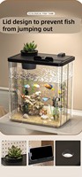 Aquarium miniature en plastique personnalisé, écologique, en acrylique, pour bureau, fournisseur en gros