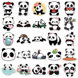 Autocollants HOYO Panda, 50 pièces/ensemble, Forêt de bambous, ours géant mignon, <span class=keywords><strong>ourson</strong></span> joueur, noir et blanc, pelucheux, adorable, autocollants de nature - Product Image 6