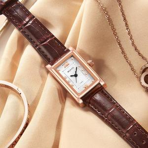 Wlisth S523 Orologio da Polso di Lusso alla Moda per Uomo e Donna, Alta Qualità, Quadrante Quadrato con Diamanti, Movimento al Quarzo per Coppie - Product Image 2