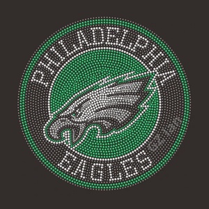 Nouveau Eagle Casque Football Strass Transfert Bling Philadelphia Team Motif Hotfix Strass Transfert pour Chemise - Product Image 3