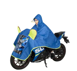 Phổ Mưa Poncho dài tái sử dụng không thấm nước PVC Áo Mưa Oxford Linen tráng xe máy Poncho Poncho Para Moto