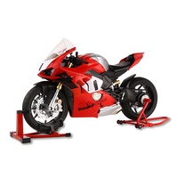 Modèle de moto Ducati V4R à l'échelle 1:6 entièrement en métal avec fonction de pulvérisation, effets sonores et lumineux, jouet de collection, cadeau en gros pour garçons