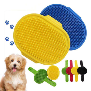 Pet <b>Cat</b> Dog Hair Bath Massage Shampoo Shower Brush with Adjustable <b>Ring</b> Handle for Grooming - Product Image 1