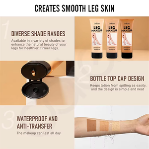 Maquillaje <span class=keywords><strong>de</strong></span> Piernas Impermeable <span class=keywords><strong>de</strong></span> 120 ml <span class=keywords><strong>de</strong></span> Marca Privada, Diferentes Colores, Maquillaje <span class=keywords><strong>de</strong></span> Piernas con Cobertura Instantánea para Cicatrices, Venas, Imperfecciones, Acabado <span class=keywords><strong>Natural</strong></span> - Product Image 2