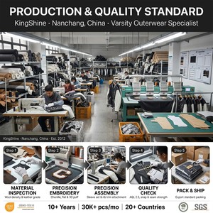 Logo kustom katun poliester cetak lengan panjang ukuran besar kancing bawah seragam tim bisbol olahraga bisbol jaket Letterman - Product Image 6