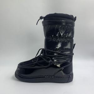 Wholesale Mid-Calf Snow Boots Waterproof Warm Lace-Up Winter Boots for Outdoor