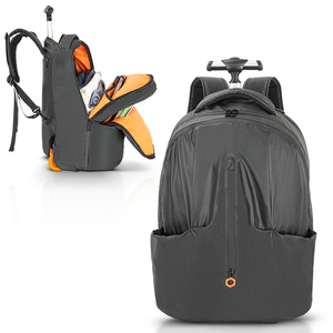 Equipaje de mano Bolsa de viaje con <span class=keywords><strong>ruedas</strong></span> <span class=keywords><strong>Mochila</strong></span> de diseño personalizado <span class=keywords><strong>Mochila</strong></span> negra <span class=keywords><strong>Mochila</strong></span> para computadora portátil con <span class=keywords><strong>ruedas</strong></span> de 17,3 pulgadas - Product Image 2