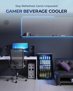 Euhomy 128 Có Thể Đồ Uống Tủ Lạnh Mát-Mini Tủ Lạnh Cửa Kính Miễn Phí Đứng Đồ Uống Tủ Lạnh Cho Bia Đồ Uống Rượu Vang - Product Image 6