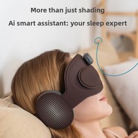 Masque de sommeil intelligent IA transfrontalier avec application, Bluetooth 5.0, musique, lumière bloquante, mousse à mémoire de forme, technologie de pointe pour les yeux, massage oculaire