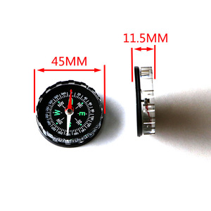 Brújula de plástico de alta precisión de 45 mm con borde dentado para acampar al aire libre y supervivencia, diseño portátil a prueba de golpes - Product Image 2