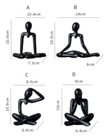 Sculptures Modernes, Figurines Abstraites en Résine Penseur pour Décoration Intérieure, Salon, Bureau, Chambre, Étagère, Table et Bureau