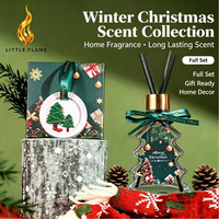 Diffuseur de parfum en verre en forme de sapin de Noël, boîte verte festive, parfum d'ambiance décoratif pour la maison, cadeau de Noël pour la famille, vente au détail et en gros