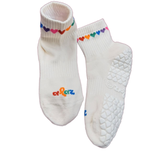 Custom Design Youth Children <b>Grip</b> Pilates <b>Socks</b> Cuff Logo Anti-Slip Breathable for Pilates Yoga - Product Image 1