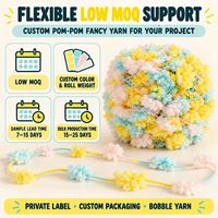 Fil à pompons Sunny Rainbow, pelote douce et moelleuse, nouveauté pour châles au crochet, chapeaux et travaux manuels tricotés à la main, prêt à être expédié