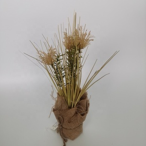 Vente en gros de fleurs artificielles en soie, mini fleurs en pot pour décoration de mariage - Product Image 2