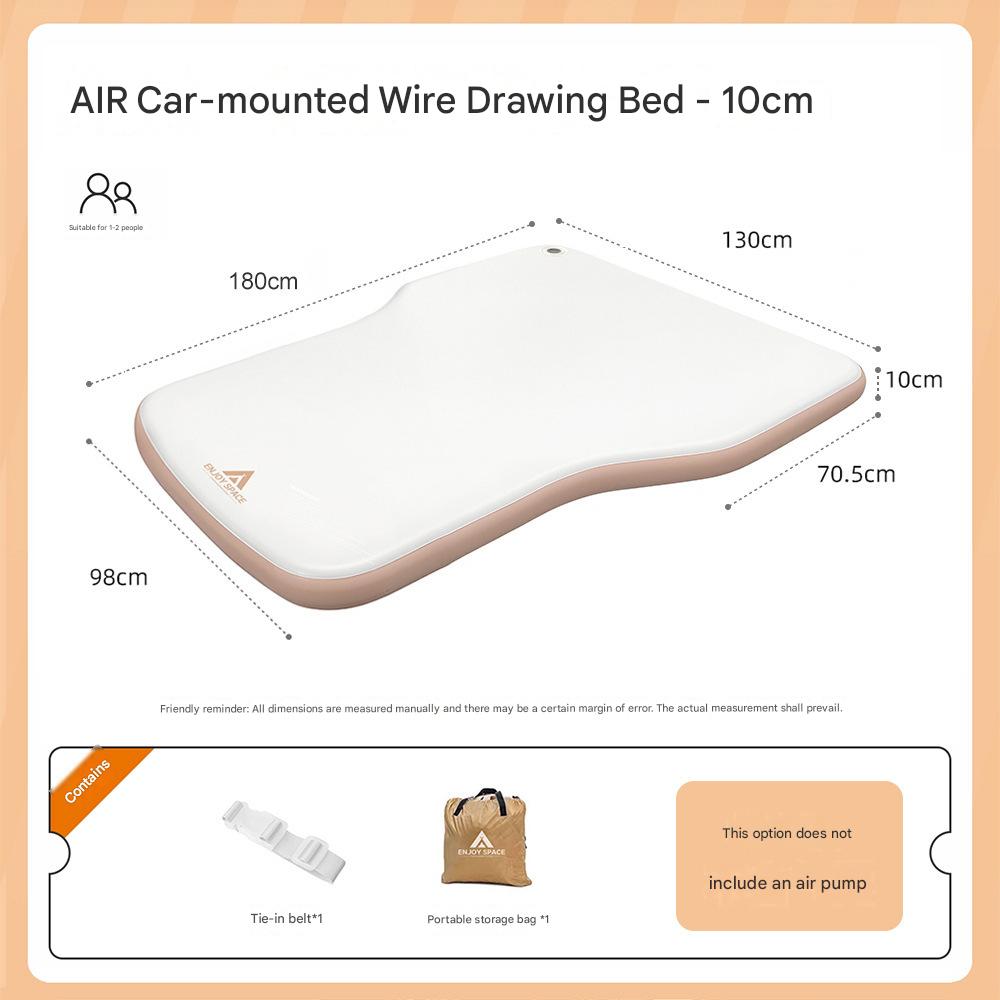 Lit brossé de 180 cm pour voiture – pompe à air vendue séparément.