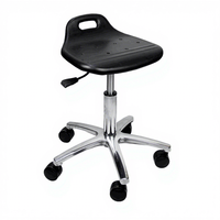 Chaise ergonomique moderne ESD Detall M1 pour laboratoire et entrepôt |   Cuir PU réglable anti-statique noir