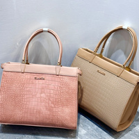Sac fourre-tout de luxe en cuir PU façon alligator, personnalisé, haute qualité, pour femmes, vente en gros - Collection 2025