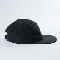 Gorras Campamenteras de Running Negras Sin Estructura con Logo Estampado, Impermeables de Nylon de Alta Calidad, Gorras de 5 Paneles, Gorras Deportivas