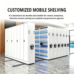 Meuble d'archives mobile en acier robuste avec serrure à clé pour dossiers confidentiels gouvernementaux - Product Image 4