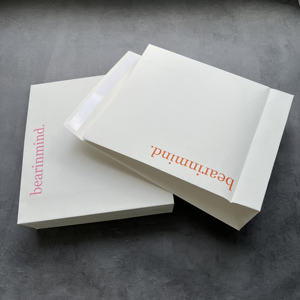 Bolsa de Papel Kraft A4 de 180g con Logotipo Personalizado, Bolsa de Correo Blanca con Sello, Bolsas de Papel para Envolver, Bolsas de Compra Reutilizables - Product Image 3