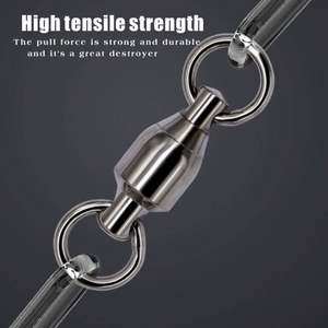 Roulement à billes pivotant de haute qualité en gros avec anneau solide, matériel de pêche à la <span class=keywords><strong>carpe</strong></span>, connecteur de pêche, roulement à billes pivotant - Product Image 2