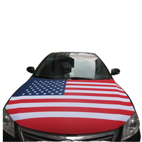 Funda para Capó de Coche con Bandera de Estados Unidos, Bandera Elástica para Capó para Eventos Deportivos, Decoración para el Día Nacional
