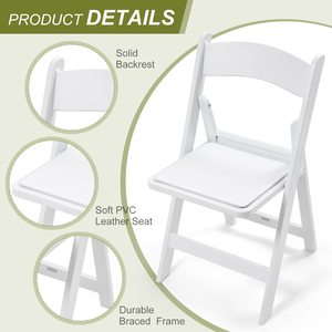 Outdoor Furniture Stackable Rental Party Foldable <b>Chairs</b> Portable White <b>Plastic</b> Wedding Resin Folding <b>Chair</b> for Event - Product Image 6