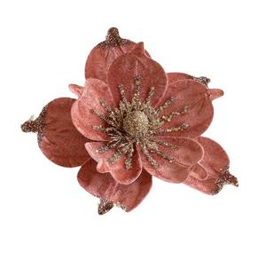 عالية الجودة المخملية الاصطناعية بريق ماغنوليا الزهور عيد الميلاد البونسيتة الحلي شجرة عيد الميلاد ماغنوليا الزهور لعيد الميلاد - Product Image 5