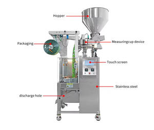 Máquina Automática de Alta Velocidad para Envasar Snacks de Granos Inflados en Bolsas Triangulares y <span class=keywords><strong>Tetra</strong></span> de 10g-20g - Product Image 2