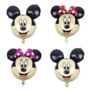 Wholesale Famous Cartoon Character Smile Mickey Minnie Mouse Head Inflatable Helium Foil Balloon For Birthday Party Decoration