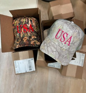 Gorra de Béisbol Bordada de EE. UU., 6 Paneles, Ajustable, Unisex, de Algodón, Informal, para Primavera/Verano, con Patrón de Camuflaje y Logotipo Frontal - Product Image 4
