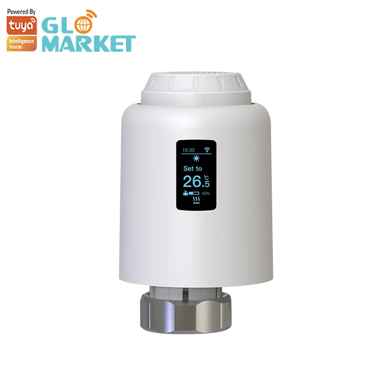 Glomarket-Válvula de radiador termostático inteligente ZigBee/Wifi, pantalla Oled, Control remoto y Control de voz