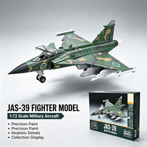 Bloques de Construcción MOC de Avión de Combate Multirrole JAS-39 a Escala 1/72, Modelo de Avión de Combate Sueco para Armar, para Aficionados - Product Image 5