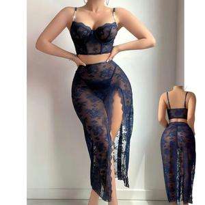Sexy Damen-Nachthemd-Set Unterwäsche Bodysuits Transparent Durchsichtige Dessous XL Spandex/Polyester Hohe Qualität - Product Image 3