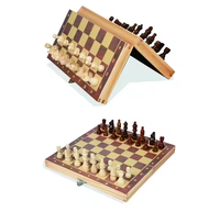Usine magnétique en bois pliant plateau de jeu d'échecs adulte enfants accessoires de jeu aimant échecs