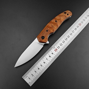 Cuchillo Plegable D159 de Sándalo para Supervivencia al Aire Libre, Acero D2 de 3.19 Pulgadas, para Camping y Senderismo, OEM DIY con Mango de Sándalo - Product Image 6