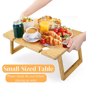 Di động bằng gỗ rượu Dã Ngoại bảng có thể gập lại gỗ Dã Ngoại khay ăn nhẹ với kính chủ - Product Image 2